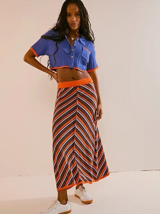 Free People Dresses & Skirts - Free People Montego Sweater Skirt Set in Blue
